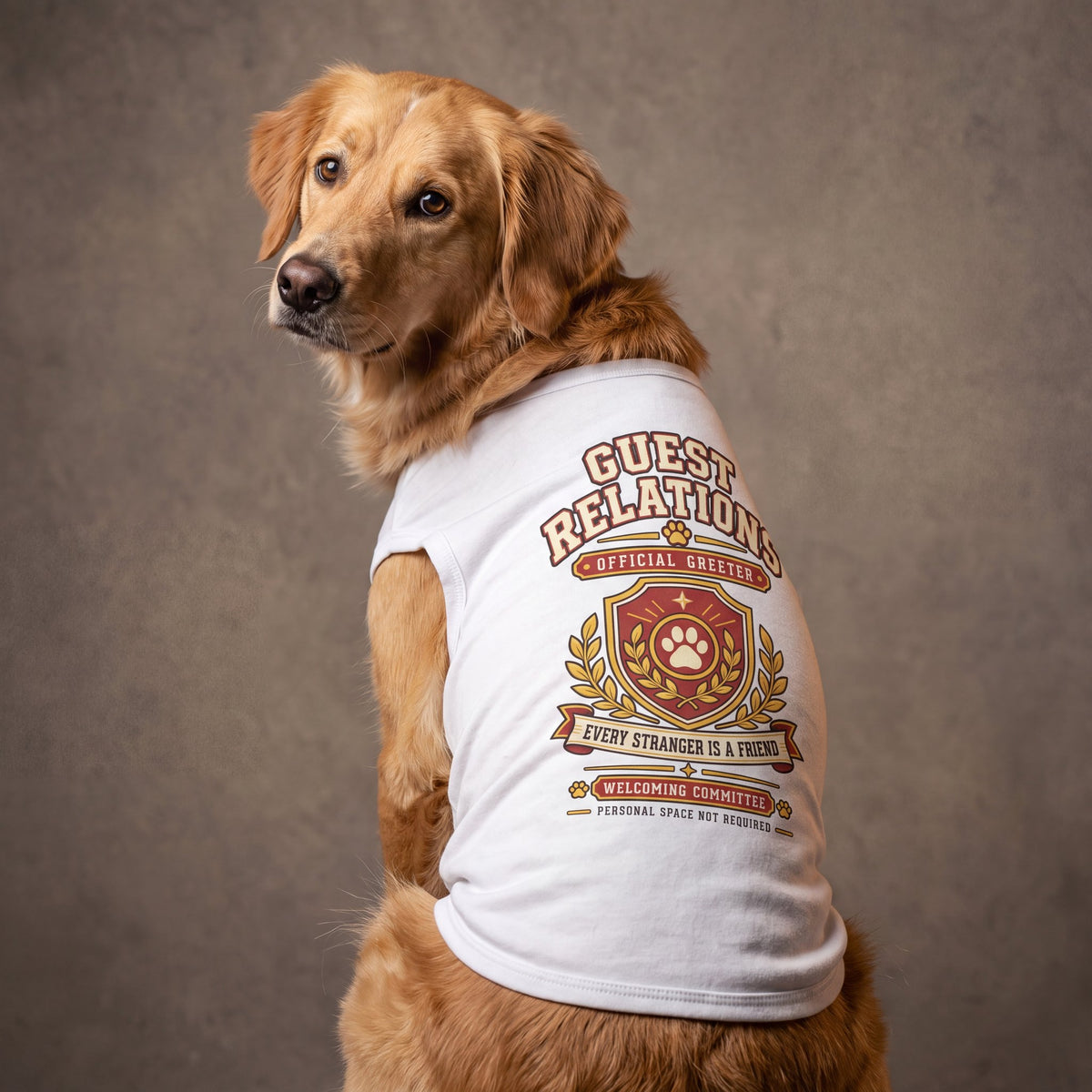 Guest Relations Official Greeter Pet Tank